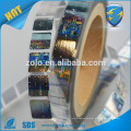 Custom BOPP Self Adhesive Transparent Hologram Sticker Roll